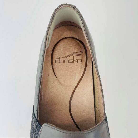 Dansko Women Clogs Size 8.5-9/39 Nursing Gray Leather Comfort Professional Wedge - Picture 11 of 16